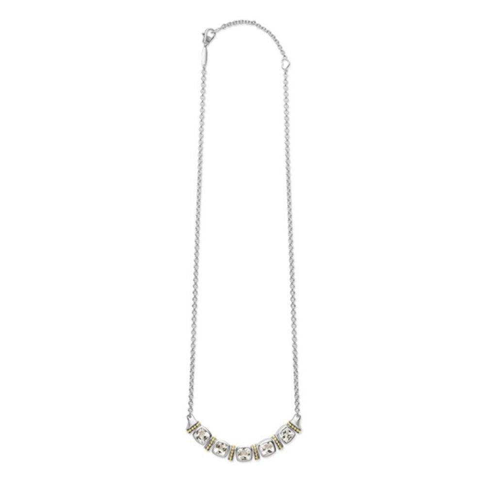 Lagos Rittenhouse Five Station White Topaz Necklace - Picture 4 of 16